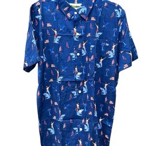 Tipsy Elves Patriot on Shark Blue Men's‎ Shirt